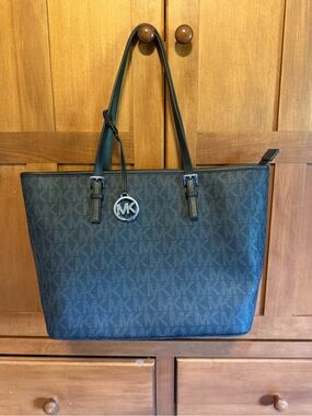 MICHAEL Michael Kors Black Logo Tote with Tag